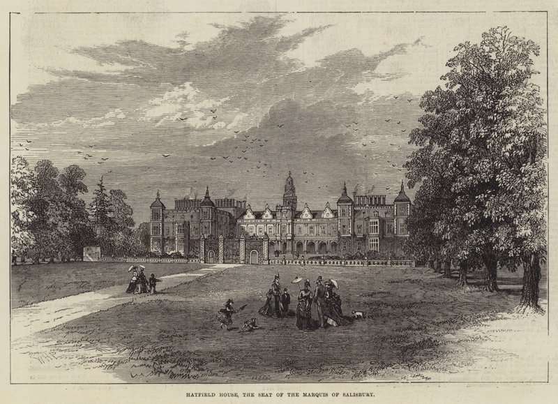 Hatfield House, der Sitz des Marquis von Salisbury von William Henry Pike
