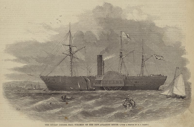 Das indische Reich, Postdampfer auf der neuen Atlantikroute von William Henry Prior
