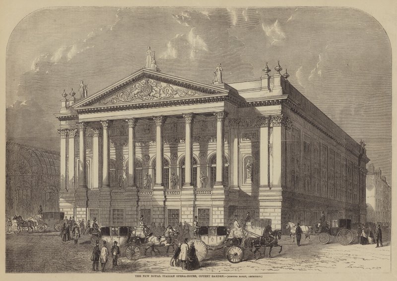 Das neue königliche italienische Opernhaus, Covent Garden, Edmund Barry, Architekt von William Henry Prior