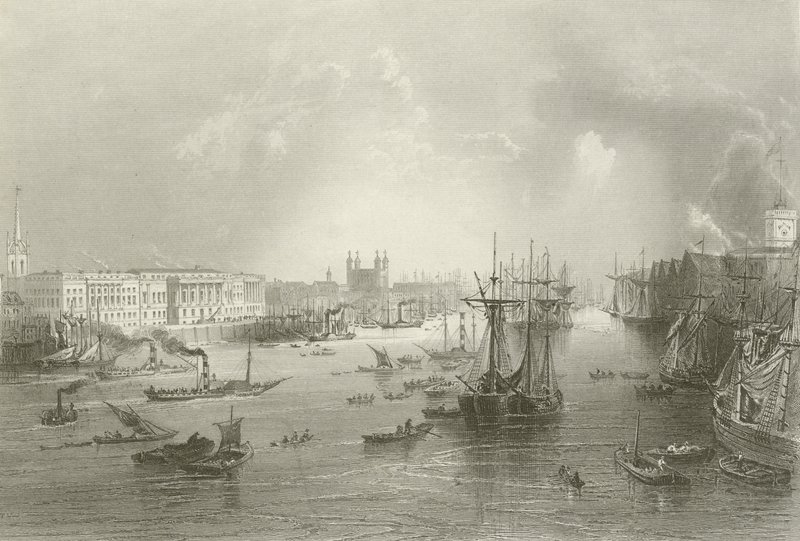 Der Hafen von London von William Henry after Bartlett