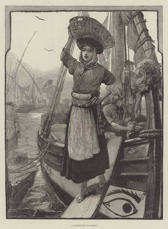 Ein Fischer-Mädchen aus Lissabon von William Heysham Overend