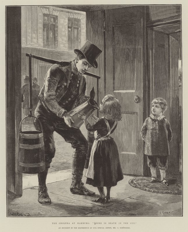 Die Cholera in Hamburg, Es gibt Tod im Becher von William Heysham Overend