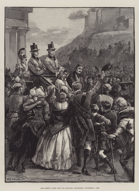 Der erste Besuch der Königin in Schottland, Edinburgh, 3. September 1842 von William Heysham Overend