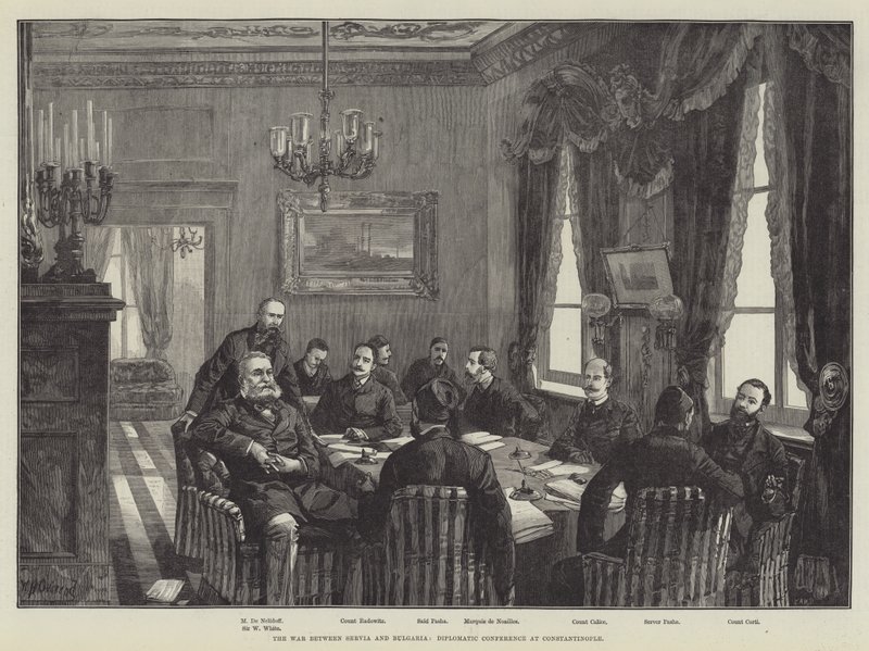 Der Krieg zwischen Serbien und Bulgarien, diplomatische Konferenz in Konstantinopel von William Heysham Overend