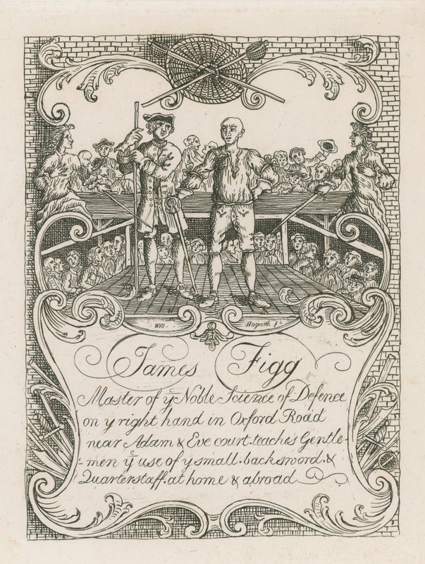 James Figgs Visitenkarte, entworfen von Hogarth von William Hogarth