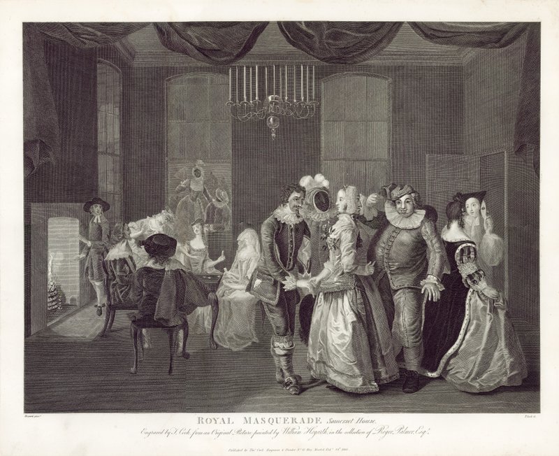 Königliche Maskerade, Somerset House von William Hogarth