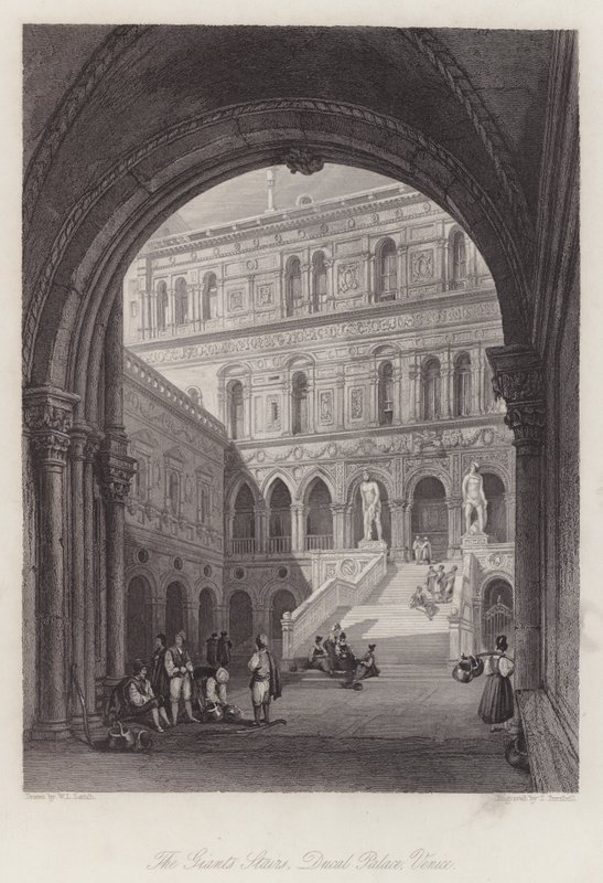 Die Riesentreppe, Dogenpalast, Venedig von William Leighton Leitch