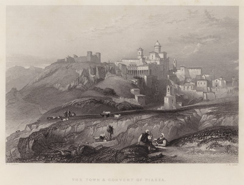 Die Stadt und das Kloster von Piazza von William Leighton Leitch