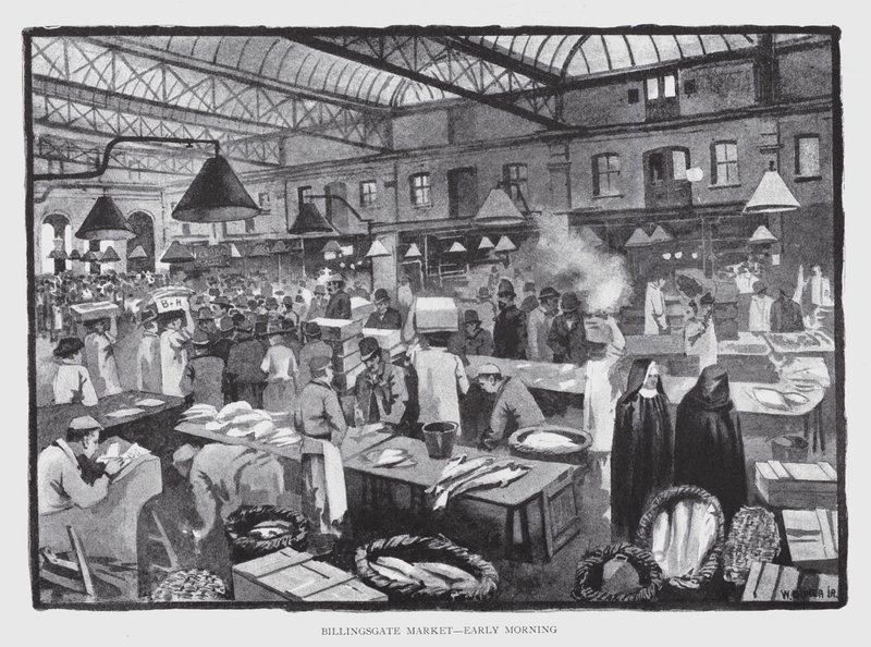 Billingsgate Market, früher Morgen von William Luker