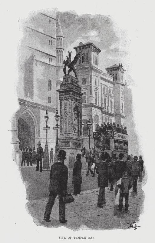 Standort des Temple Bar von William Luker