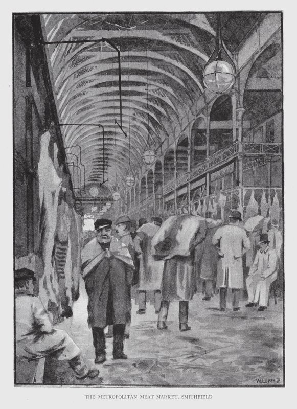 Der Metropolitan Fleischmarkt, Smithfield von William Luker