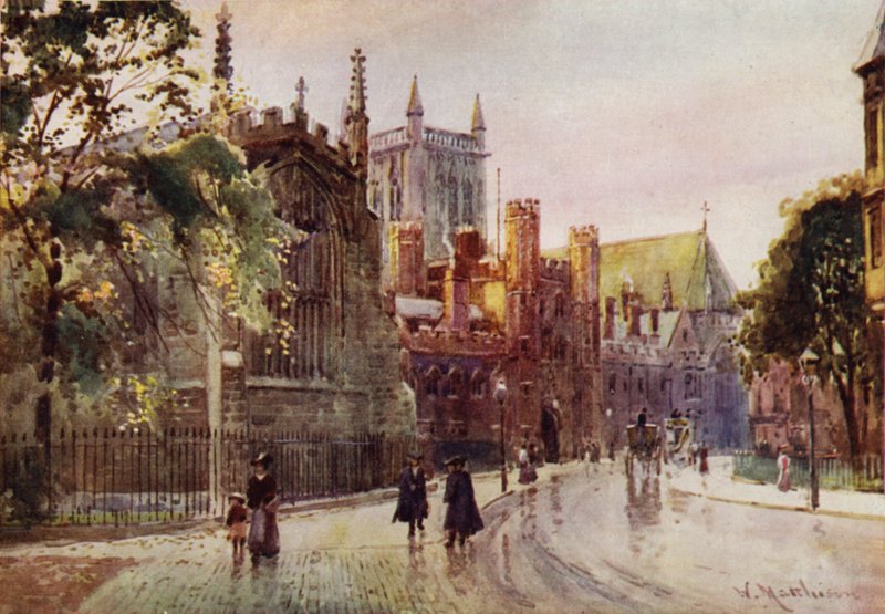 St. Johns College Tor und Turm von der Trinity Street von William Matthison
