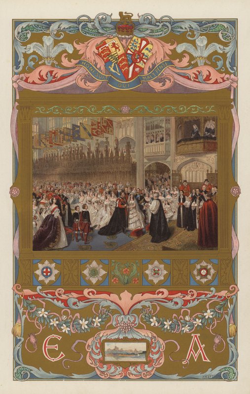 Die Hochzeit des zukünftigen Königs Edward VII. und der Königin Alexandra in der St. George
