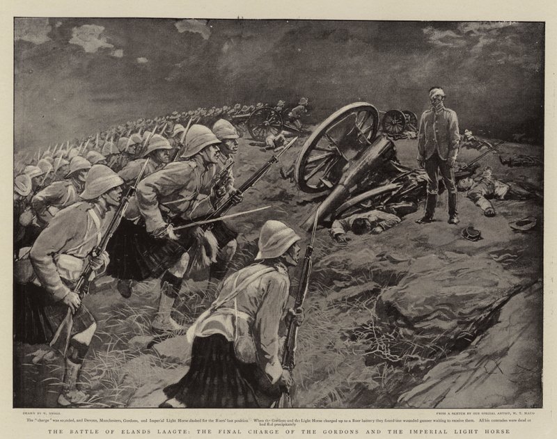 Die Schlacht von Elands Laagte, der letzte Angriff der Gordons und des Imperial Light Horse von William Small