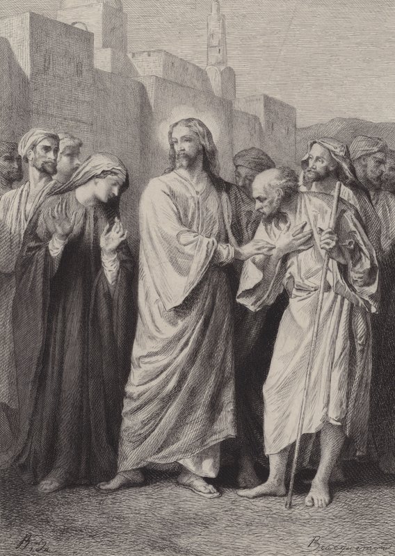 Christus sagt die Zerstörung des Tempels voraus von after Albert Robida
