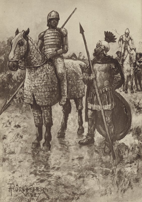 Der Cataphractus oder gepanzerte Kavallerist von after Amedee Forestier