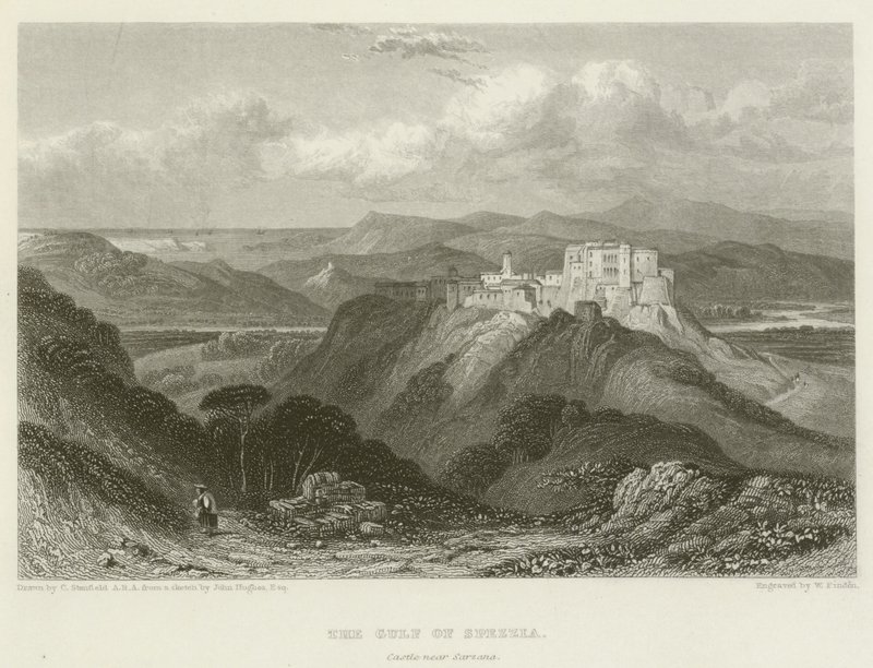 Der Golf von Spezia, Schloss in der Nähe von Sarzana von after C. Stanfield