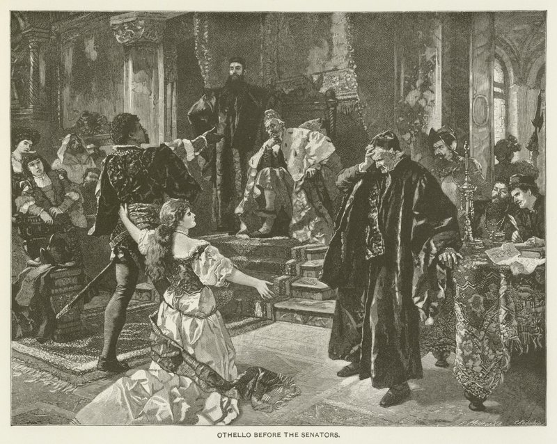 Othello vor den Senatoren von after Carl Ludwig Friedrich Becker