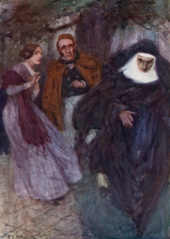 Lucy Snowe und Paul Emanuel im Schulgarten von after Charles Edmund Brock