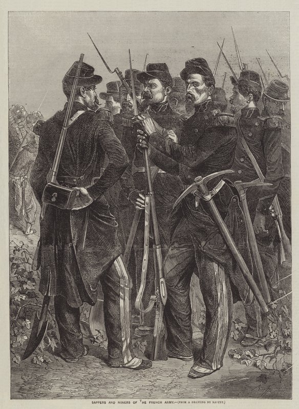 Pioniere und Mineure der französischen Armee von after Denis Auguste Marie Raffet