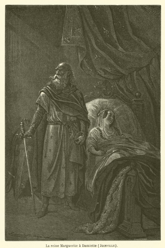 Königin Margarete in Damiette von after Emile Antoine Bayard