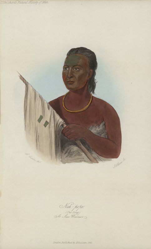 Nah-pope, Die Suppe, ein Sac-Krieger (Aquatinta) von after George Catlin