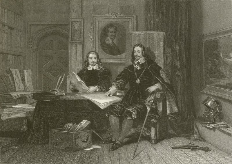 Der König und Hyde in Oxford von after George Cattermole