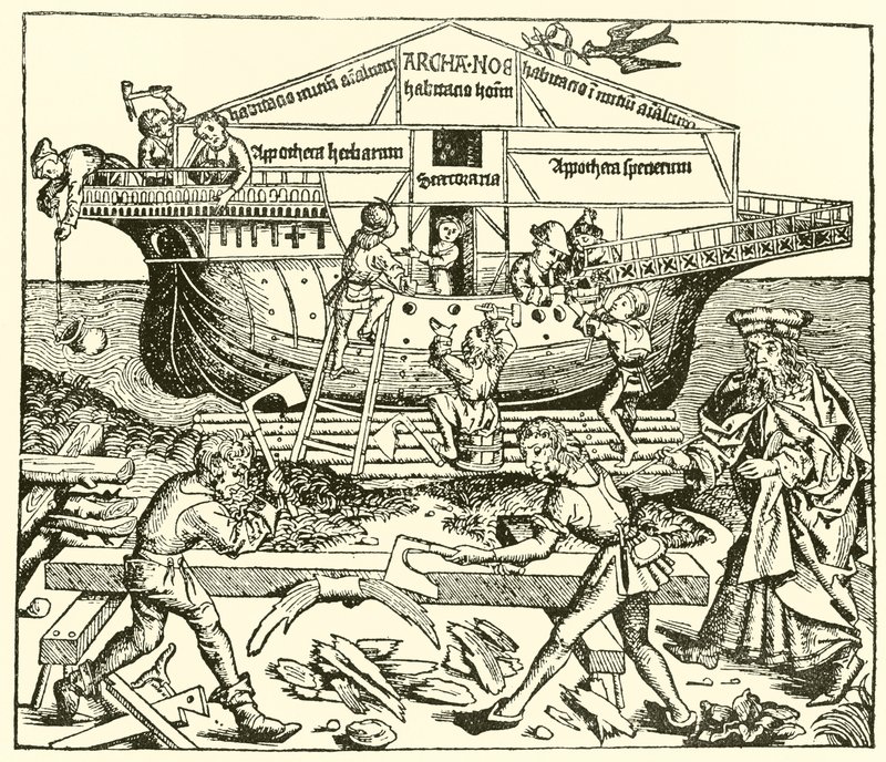 Der Bau der Arche unter der Aufsicht von Noah von after German School