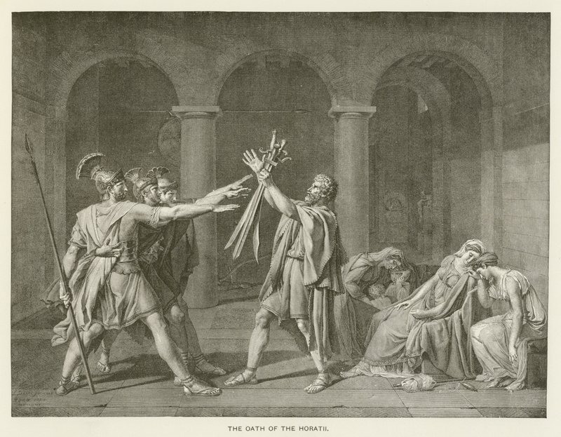 Der Schwur der Horatier von after Jacques Louis David