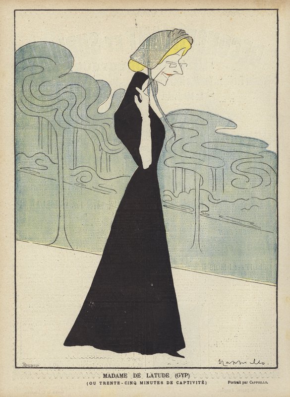 Madame De Latude (GYP), Illustration für Le Rire von after Leonetto Cappiello