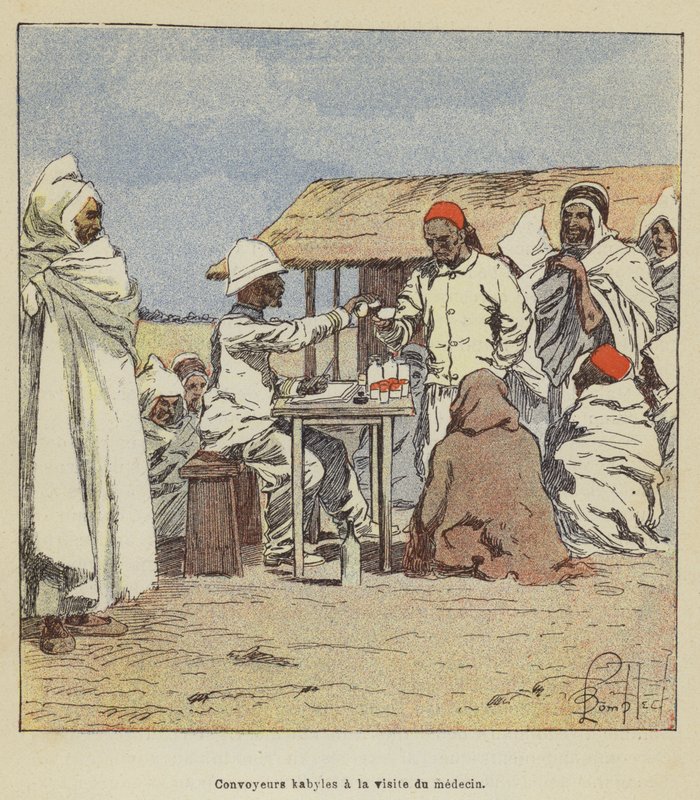 Kabylische Begleiter beim Arztbesuch von after Louis Charles Bombled