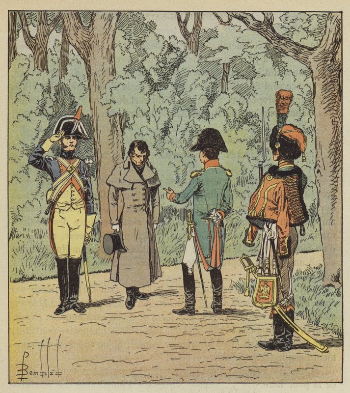Der Kaiser verhört einen Spion im Elysee von after Louis Charles Bombled
