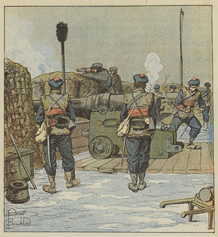 Die Marinebatterie von Chevilly von after Louis Charles Bombled