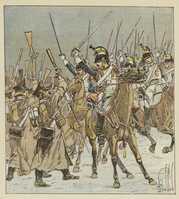 Die Kürassiere von Doumerc machen 1.800 Russen zu Gefangenen von after Louis Charles Bombled