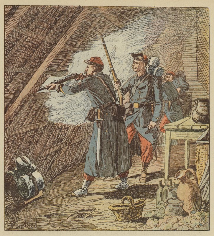 Ein Sergeant der Fremdenlegion setzt achtzig Männer außer Gefecht von after Louis Charles Bombled