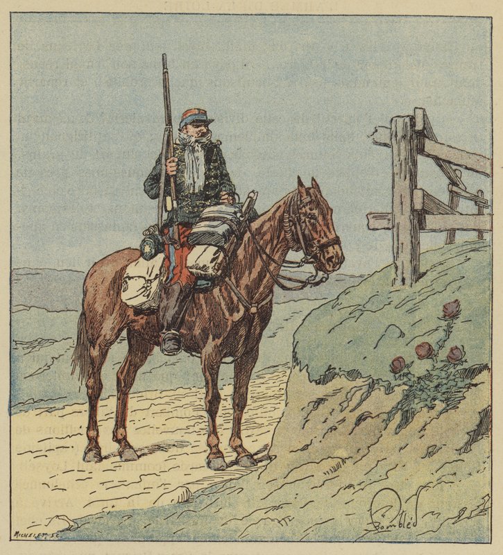 Wache des 6. Husaren von after Louis Charles Bombled