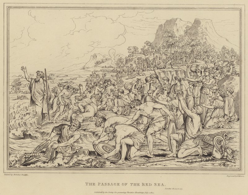 Der Durchzug durch das Rote Meer, Exodus von after Nicolas Poussin