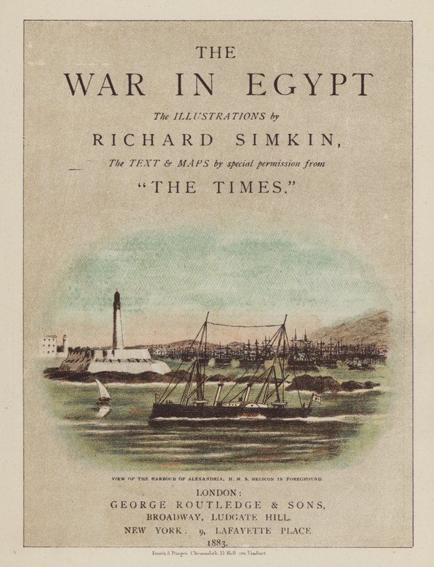 Titelblatt-Illustration für Der Krieg in Ägypten von after Richard Simkin