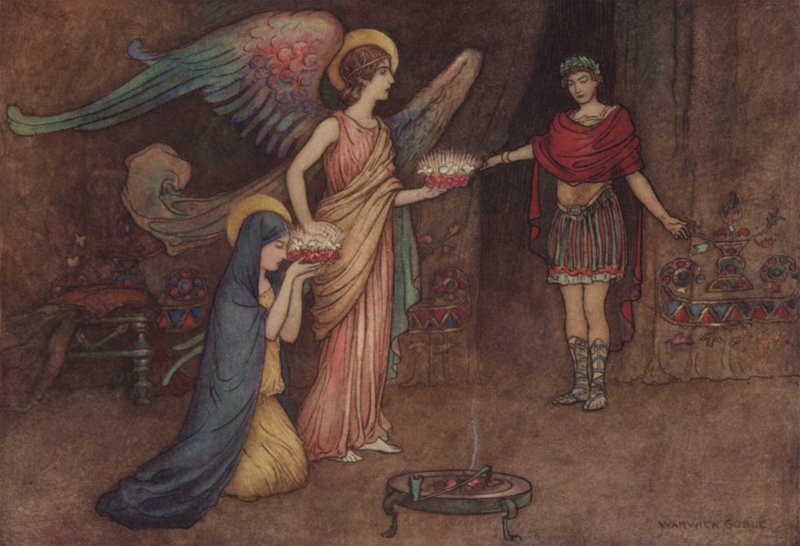 Geoffrey Chaucer, Die Geschichte der zweiten Nonne von after Warwick Goble