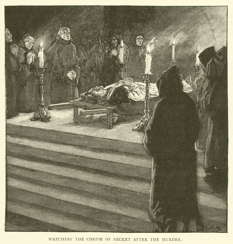 Überwachung der Leiche von Becket nach dem Mord von after William Henry Margetson