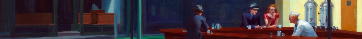 Nachtschwärmer (Edward Hopper), Detail: Barmann und Kaffeekessel