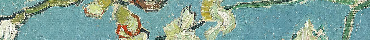 Mandelblüte (Vincent van Gogh), Detail: Blütenzweige oben