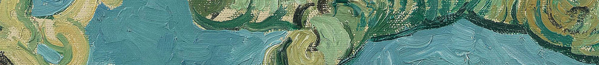 Mandelblüte (Vincent van Gogh), Detail: Blühender Hauptast unten