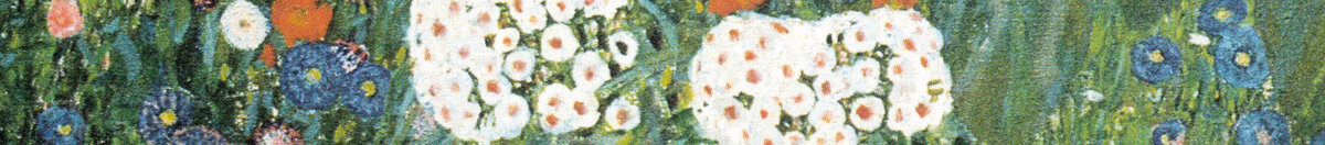 Bauerngarten mit Sonnenblumen (Gustav Klimt), Detail: Weiße Blütenbüschel