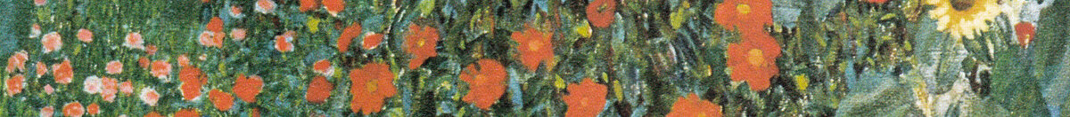 Bauerngarten mit Sonnenblumen (Gustav Klimt), Detail: Rotes Mohnfeld