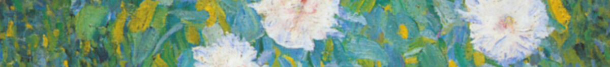 Bauerngarten (Gustav Klimt), Detail: Weiße Astern im Oberfeld