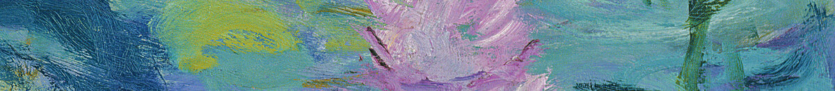 Seerosen, 1916-19 (Claude Monet), Detail: Blüten am rechten Ufer