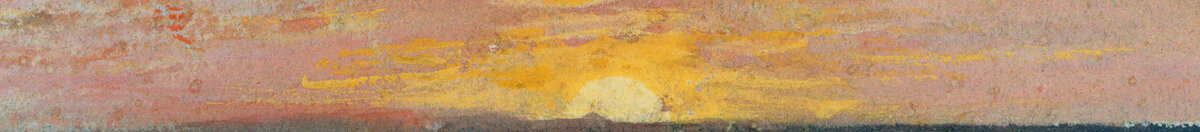 Himmelsstudie (Joseph Mallord William Turner), Detail: Sonne über dem Horizont