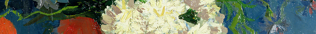 Stillleben: Vase mit Kornblumen und Mohnblumen, 1887 (Vincent van Gogh), Detail: Weiße Margeriten und Nelken