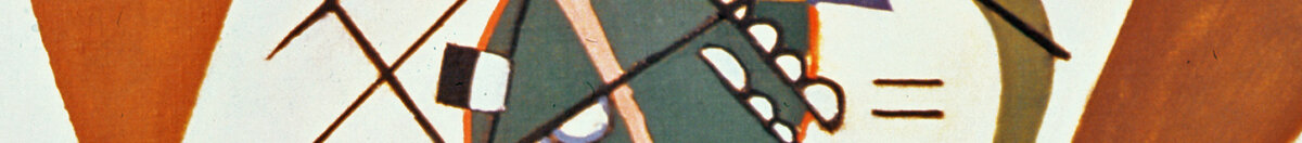 Sich kreuzende Linien, 1923 (Wassily Kandinsky), Detail: Braunes Dreieck mit Formcollage
